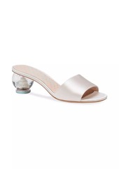 Kate Spade Love Satin Sculptural-Heel Mules