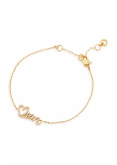 Kate Spade Love You, Mom Gold-Plated & Cubic Zirconia Bracelet