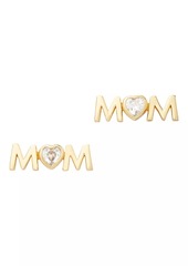 Kate Spade Love You, Mom Gold-Plated & Cubic Zirconia Stud Earrings