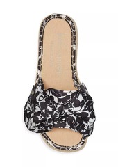 Kate Spade Lucie Tropical Foliage Espadrille Sandals