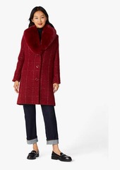 Kate Spade Lurex Plaid Wool Coat