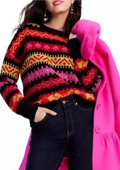 Kate Spade Mainline Carnival Fair Isle Wool-Blend Sweater