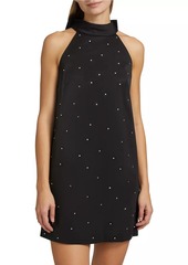 Kate Spade Mainline Mia Rhinestone Halter Minidress