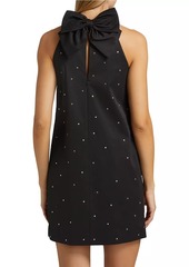 Kate Spade Mainline Mia Rhinestone Halter Minidress