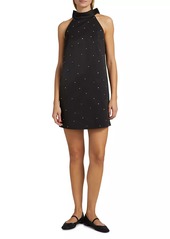 Kate Spade Mainline Mia Rhinestone Halter Minidress