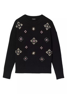 Kate Spade Mainline Rhinestone-Embellished Knit Sweater