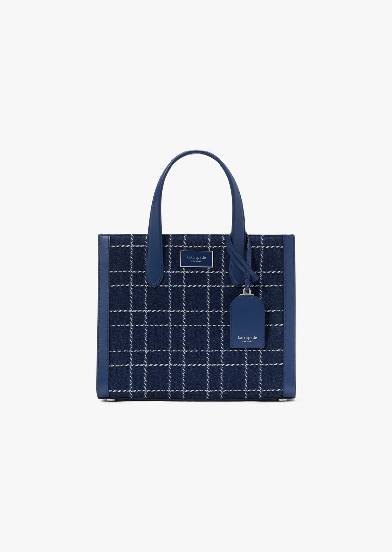 Kate Spade Manhattan Denim Check Small Tote