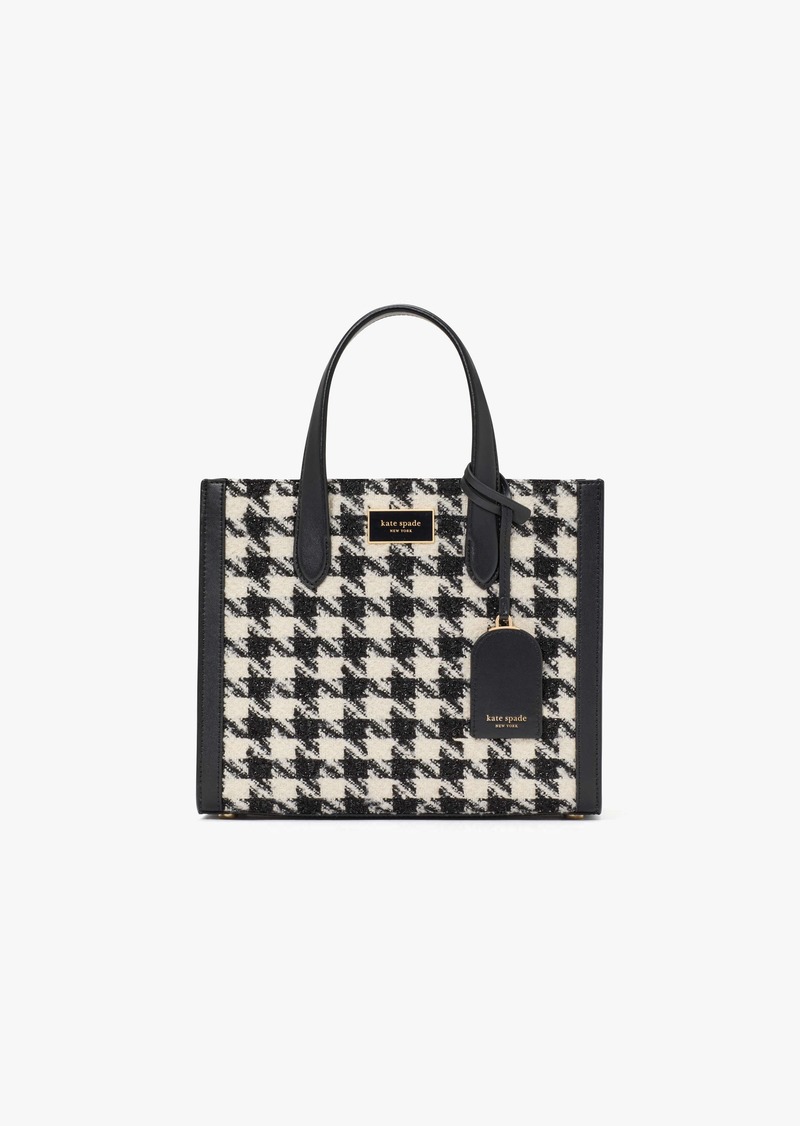 Kate Spade Manhattan Houndstooth Tweed Small Tote