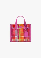 Kate Spade Manhattan Madras Plaid Woven Straw Small Tote