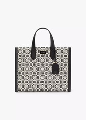 Kate Spade Manhattan Spade Flower Monogram Tweed Large Tote