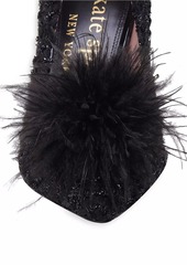 Kate Spade Marabou Tweed Feather Pumps