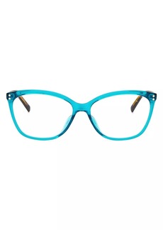 Kate Spade Milena 55MM Blue Block Cat Eye Glasses