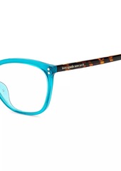 Kate Spade Milena 55MM Blue Block Cat-Eye Glasses