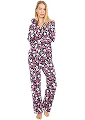 Kate Spade Modal Jersey Notch Collar Long Pajama Set
