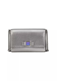 Kate Spade Morgan Bow-Embellished Metallic Wallet