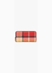 Kate Spade Morgan Museum Plaid Zip-Around Continental Wallet