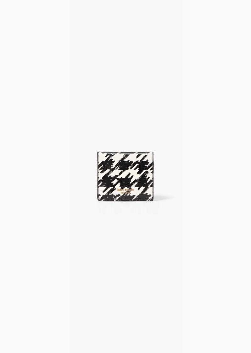 Kate Spade Morgan Painterly Houndstooth Small Bifold Wallet