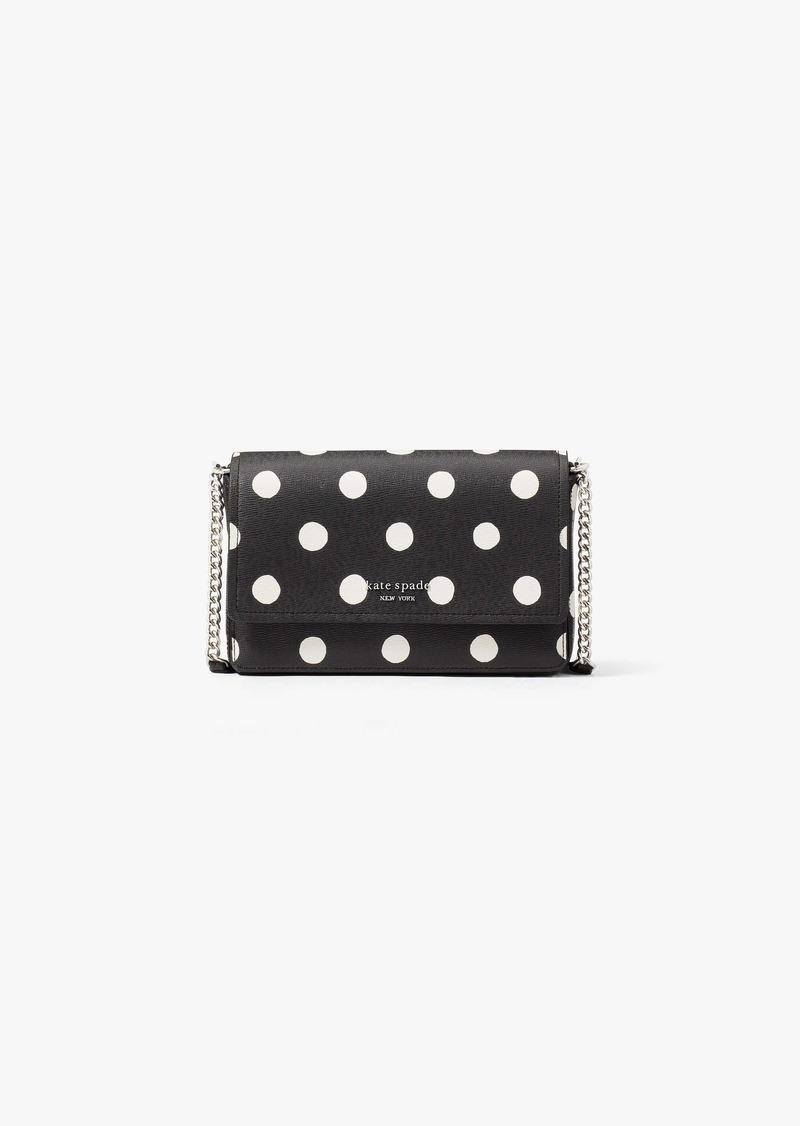 Kate Spade Morgan Sunshine Dot Faux Leather Flap Chain Wallet