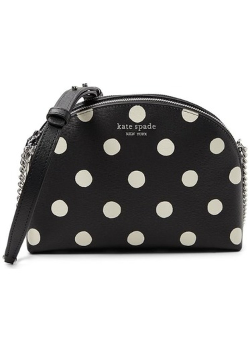 Kate Spade Morgan Sunshine Dot Printed PVC Double Zip Dome Crossbody