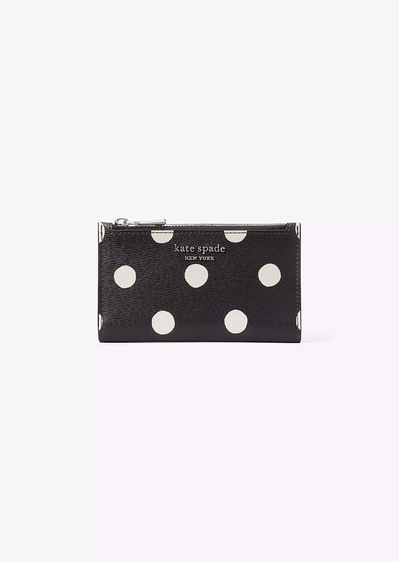 Kate Spade Morgan Sunshine Dot Small Slim Bifold Wallet