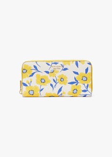 Kate Spade Morgan Sunshine Floral Printed Zip-Around Continental Wallet