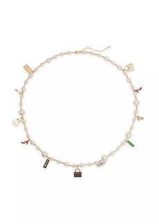 Kate Spade New York Minute Goldtone, Imitation Pearl, Glass & Enamel Necklace