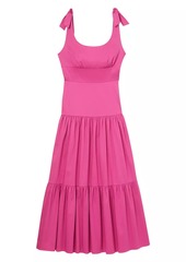 Kate Spade Newport Cotton Poplin Tiered Midi-Dress