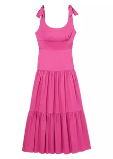 Kate Spade Newport Cotton Poplin Tiered Midi-Dress