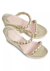 Kate Spade Nina Leather Wedge Sandals