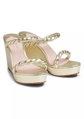 Kate Spade Nina Leather Wedge Sandals