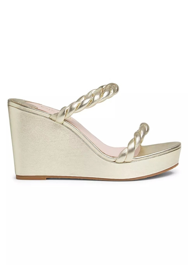 Kate Spade Nina Leather Wedge Sandals