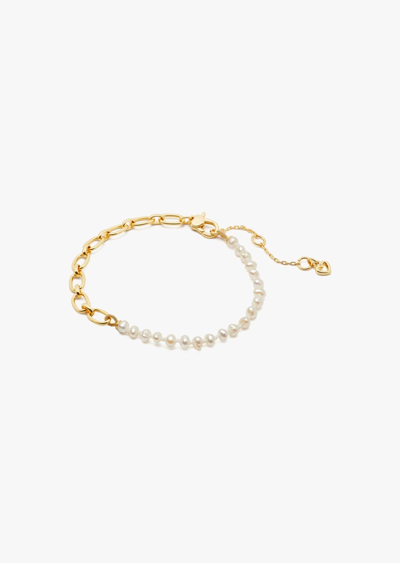 Kate Spade One In A Million Chain & Pearl Line Bracelet