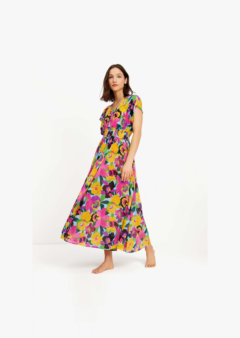 Kate Spade Orchid Bloom Maxi Cover Up Dress