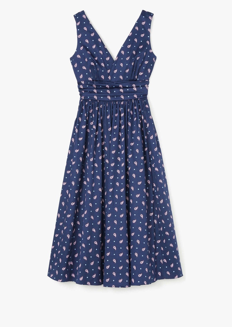 Kate Spade Paisley Foulard V-Neck Dress