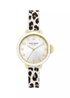 Kate Spade Park Row Goldtone Stainless Steel & Silicone Strap Watch