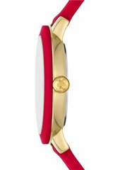 Kate Spade Park Row Red Silicone Analog Watch