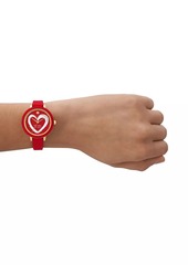 Kate Spade Park Row Red Silicone Analog Watch