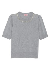 Kate Spade Pearl Crystal Collar Sweater