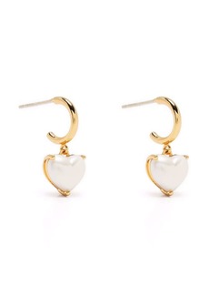 Kate Spade pearl heart huggie earrings