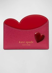 Kate Spade pitter patter heart leather card holder