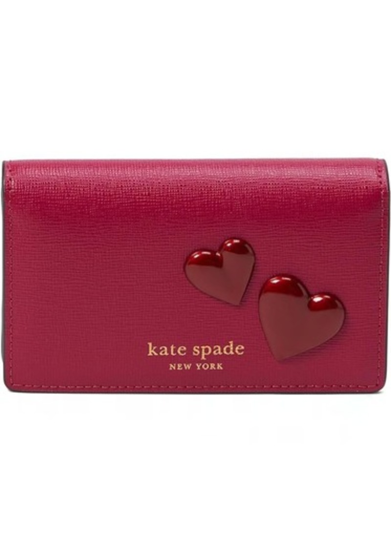Kate Spade Pitter Patter Smooth Leather Small Bifold Snap Wallet