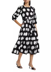 Kate Spade Pom Pom Floral Midi-Dress