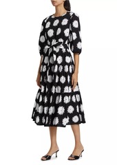 Kate Spade Pom Pom Floral Midi-Dress