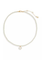 Kate Spade Pop Of Joy Goldtone, Cubic Zirconia & Imitation Pearl Necklace