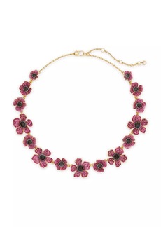 Kate Spade Poppy Power Goldtone, Enamel & Brass Necklace