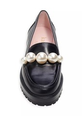 Kate Spade Posh Faux-Pearl Leather Loafers