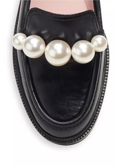 Kate Spade Posh Faux-Pearl Leather Loafers