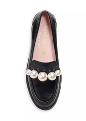 Kate Spade Posh Faux-Pearl Leather Loafers