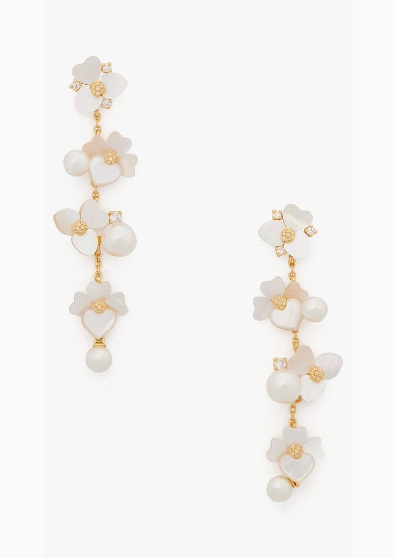 Kate Spade Precious Pansy Statement Linear Earrings