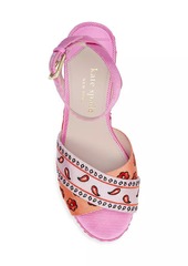 Kate Spade Rio Bandana Patchwork Platform Sandals